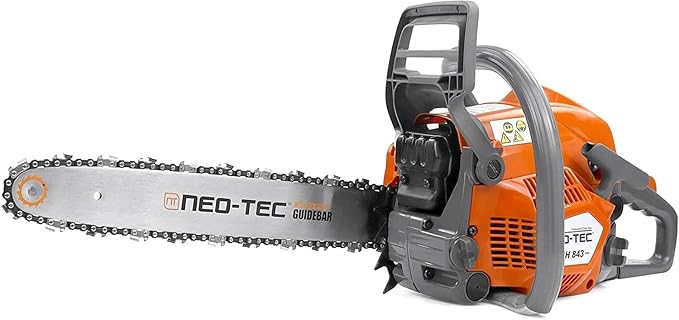 NEOTEC 43cc Gas Chainsaw, NH843 Powerhead with 16 Inch Guide Bar and Chain, Power Chain Saw 2.95HP 2,2KW 16" Gasoline Chainsaws