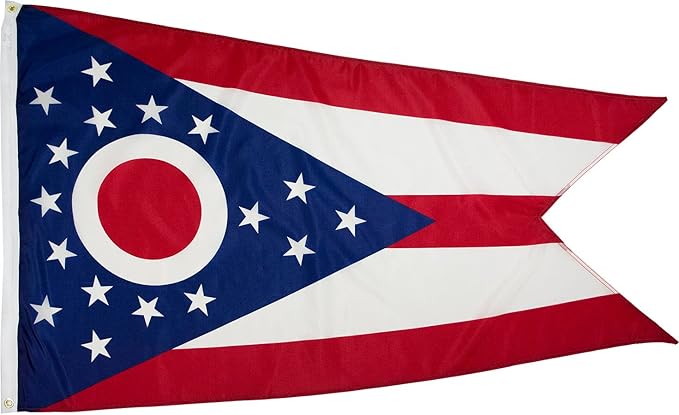 FlagSource Ohio Nylon State Flag, Made in USA, 5x8'