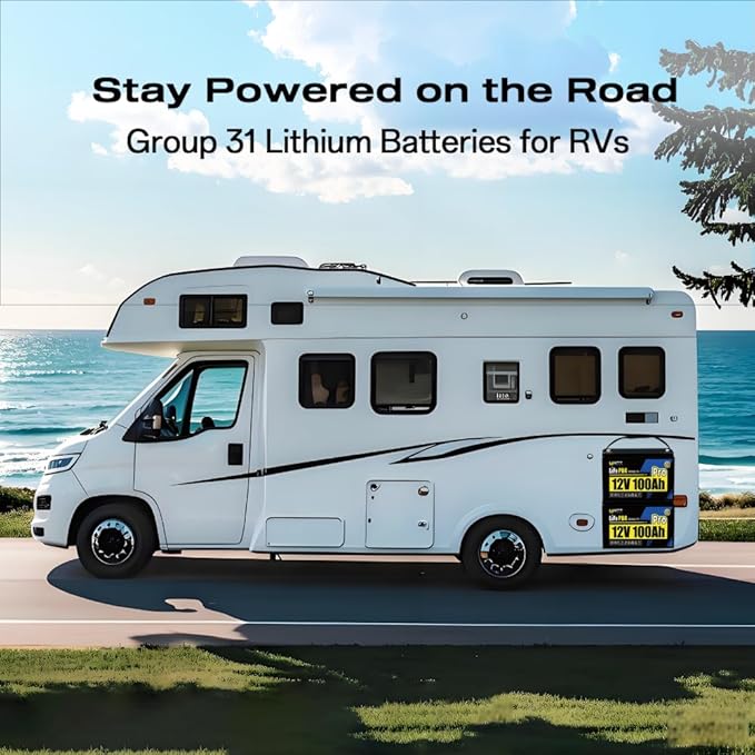 Wattcycle 2Pack 12V 100Ah LiFePO4 Lithium Battery, BCI Group 31,Deep Cycle Up to 15000 Cycles, 110A BMS, Low Temperature Protection, 10 Years Lifespan, Perfect for RV/Home Energy Storage