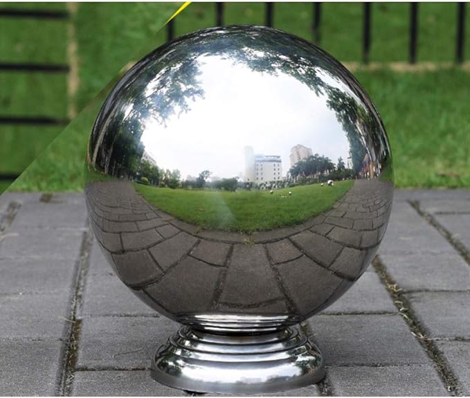 Gazing Ball Globe Stand for Outdoor Garden Gazing Globes,Metal Garden Sphere Stand,Silver Stainless Steel