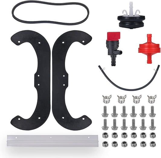 84-1980 Snow Blower Rubber Paddles & 75-8780 Scraper 75-9010 Belt Replacement Kit with 66-7460 Primer Bulb Hardware Kit for Toro CCR Powerlite Snowthrower
