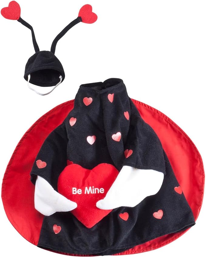 Fox Valley Traders Gaggleville Love Bug Goose Outfit, Fits Large 23" H Statue, Valentine Ladybug Costume for Lawn Décor, Polyester