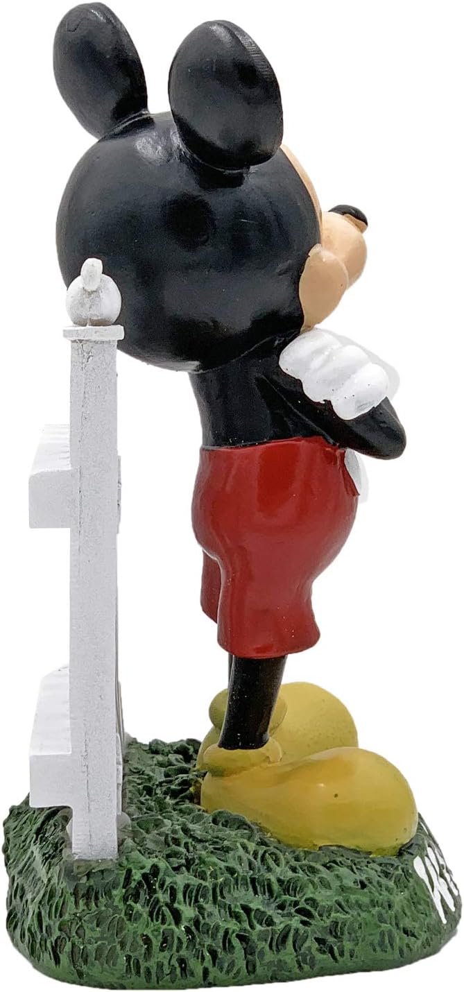 Disney Mickey Mouse Welcome Gate Everyday Outdoor Garden Statue, 7 inches Tall, Officially Licensed Disney Product