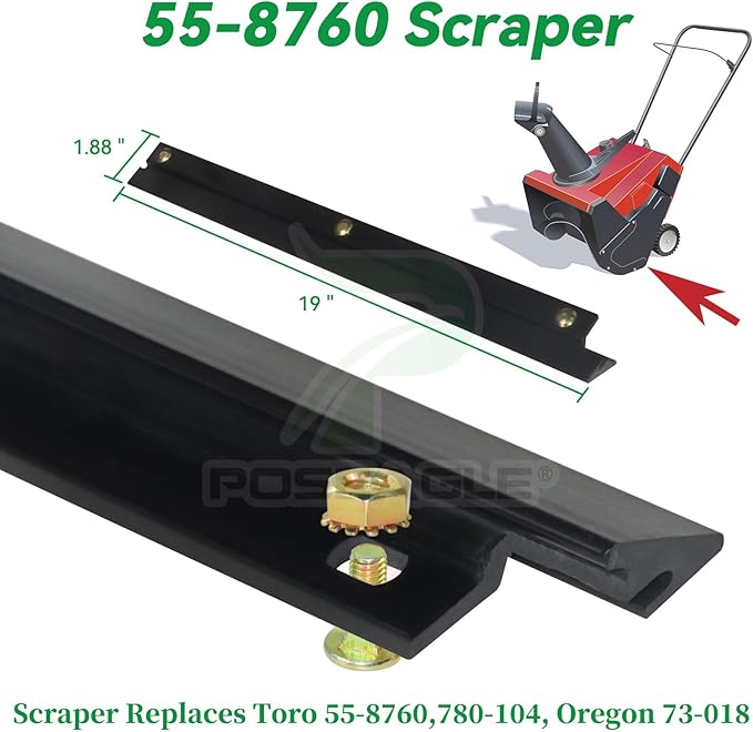 99-9313 Snow Blower Paddles with 55-8760 Scraper Blade Replaces 99 9313, Toro 125-1128, 88-0771, 55-9250, 55-9251 for Toro CCR2000 CCR2400 CCR2450 CCR2500 CCR3000 CCR3600 CCR3650 Snowthrowers