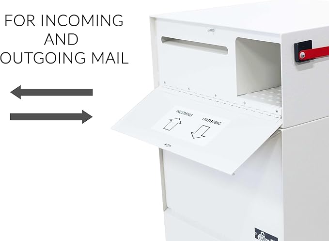 dVault® Full Service Vault DVCS0015 Secure Curbside Mailbox/Package Drop with Locking Letterbox (White)