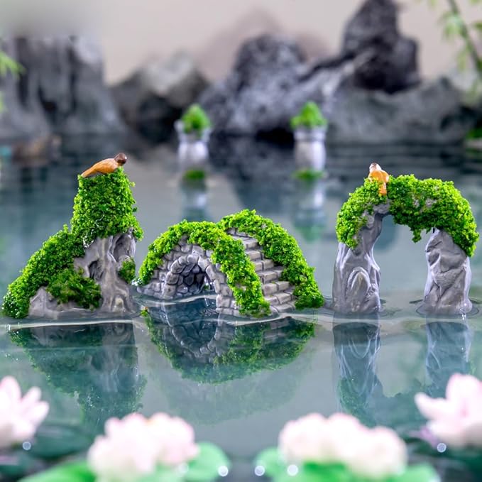 Fairy Garden Bridge 11 Pack Mini Bridge for Fairy Garden Accessories Outdoor Small Bridges Miniature Figurines Zen Gardens Terrarium Decor Little Statues Brown