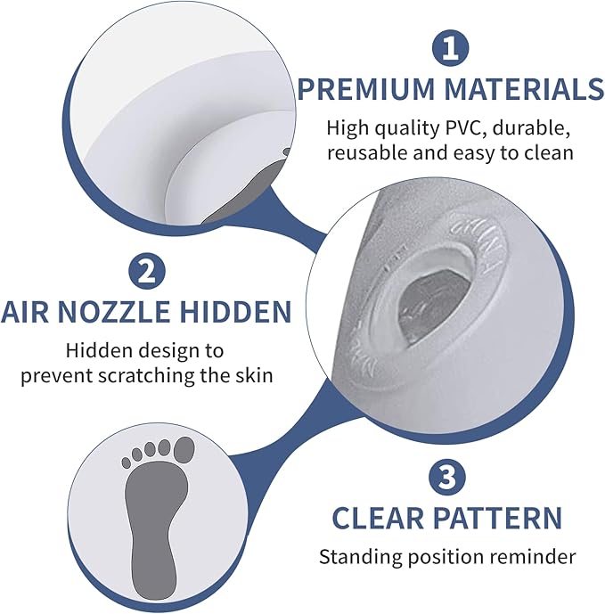 Inflatable Pool Foot Bath Basin, Foot Soaking Bath Basin Foot Bath for Pool Entry Ladder, Pool Foot Wash Basin for Above Ground Swimming Pools Hot Tub Spas, Pool Accessories
