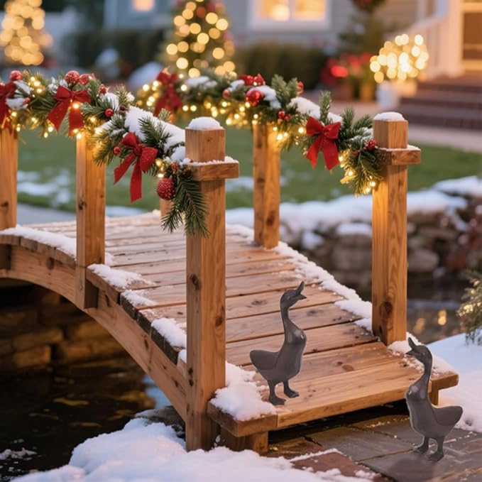 Cast Iron Duck Garden Concrete Garden Statues Duck, Garden Yard Pond Decor Rustic Antique Brown-Duck Door Stop