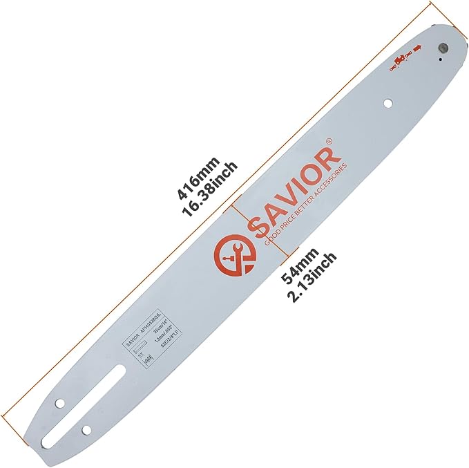 Savior 14 Inch Chainsaw Guide Bar and S52 Chain Combo, 3/8" LP Pitch, .050" Gauge, 52 Drive Links Fits Husqvarna 120 Echo CS-310 Ryobi RY3714 Replaces 140SDEA041 27856(3 Chains+ 1 Bar)