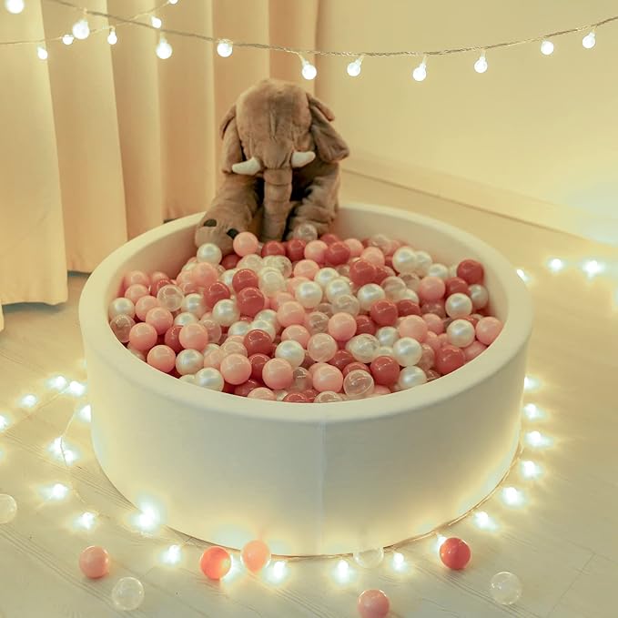 TRENDPLAY Plastic Balls for Ball Pits 2.2 Inch, Pack of 50 100 200 500 Hollow Balls, Perfect for Toddler Baby Pools,Party,Festival Decoration