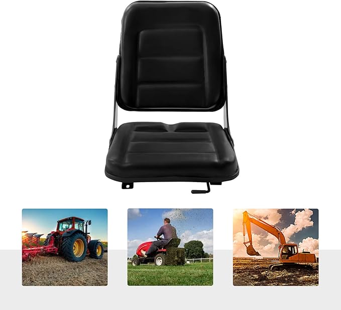 Universal Forklift Seat Lawn Mower Seat, Garden Tractor Seat, PVC Tractor Seat Tractor Suspension Seat,Replacement Forklift Seat for Excavator Backhoe Dozer Telehandler Seat