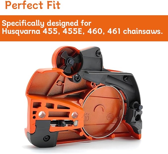 455 Clutch Cover with Brake For Husqvarna 455, 455E, 460,461 Chainsaws - Replaces OEM Part # 537286301 - Durable Replacement Cover with Brake Mechanism 537 286 301