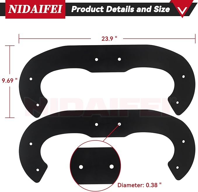 1687806 Snow Blower Auger Paddles Kit with 1752660AYP Scraper Replaces Snapper 1687489 1687489YP 1687628YP 1739727 1752606 1752606YP for Murray SS822E 7522ES 1022E 22" Single Stage Snowblower