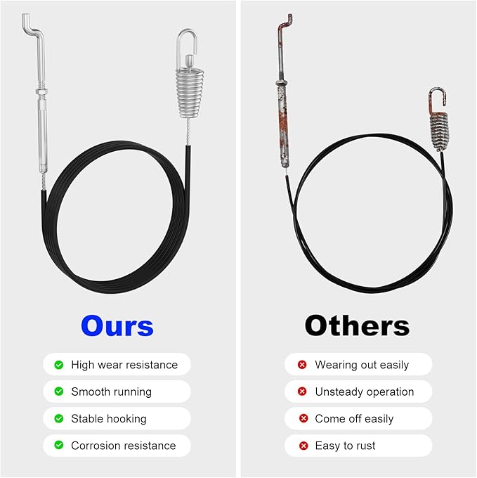 946-0897 Snowblower Drive Cable for Craftsman Cub-Cadet Yard-Machine MTD Troy-Bilt Ryobi Snow Blowers/Snow Thrower Replace 746-0897 746-0897A 946-0897A 677-0424 Auger Control Cable