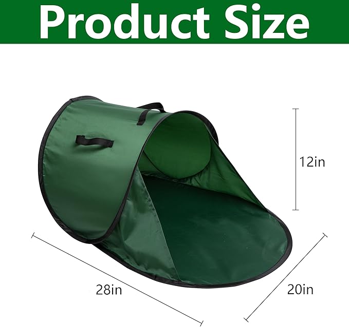 2 Pcs Foldable Pop Up Leaf Collector, Miniature Leaves Pickup and Loader Bag, Lawn Portable Leaf Bags for Cleaning Up Garden Weeds Branches Waste Trash