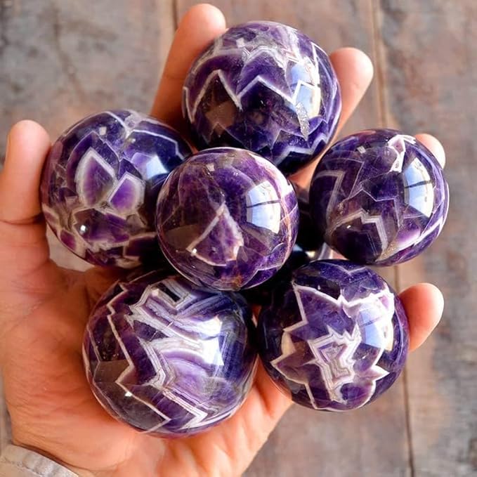 Natural Amethyst Crystal Ball,Amethyst Sphere Healing Crystal Ball with Stand (500g)…