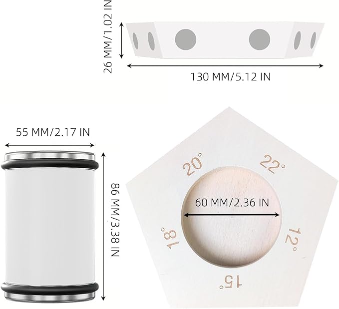 White Rolling Knife Sharpener, Professional Rolling Knife Sharpener Kit with 5 Magnetic Angle Offer 12/15/18/20/22° for Kitchen Knives (SET-A)
