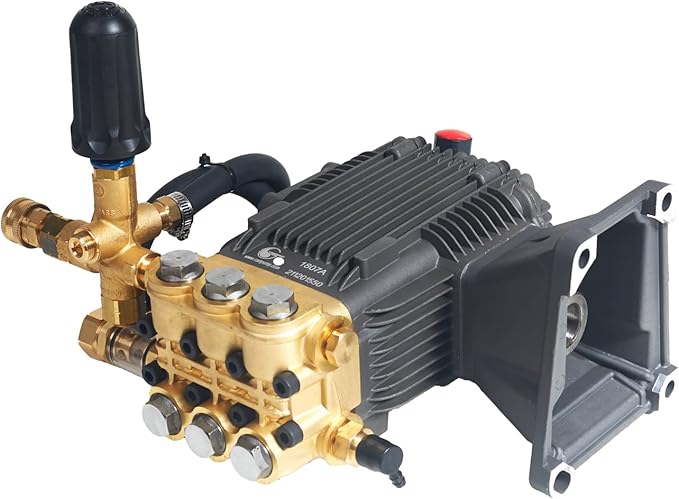 Canpump CE 3648 G Pressure Washer Pump – 3600 PSI, 4.8 GPM, 1″ Shaft, Horizontal, Triplex, Premium External Unloader w/Extended Bypass – Commercial Power Washing – for 13 HP Gas Engines