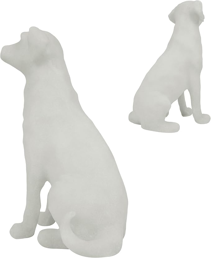 The Labrador Sculpture 11.5x7x5.5 inches, Dog Statues for Home Decor Accents, White Lab Retriever Figurines, Suitable for Coffee Table, Home Office Entryway, Housewarming Birthday Gifts, Dog Lovers
