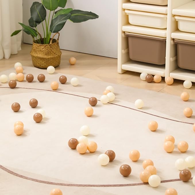 TRENDPLAY Plastic Balls for Ball Pits 2.2 Inch, Pack of 50 100 200 500 Hollow Balls, Perfect for Toddler Baby Pools,Party,Festival Decoration
