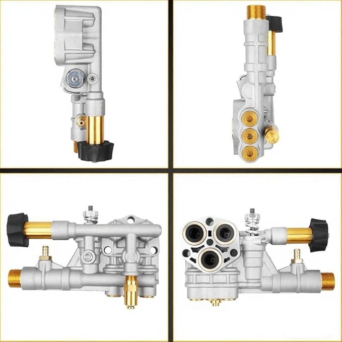 7108366 Pressure Washer Pump Manifold Replacement Kit for 510020 and 520006 Axial Cam Pressure Washer Pumps Compatible with Simpson Cleaning Manifold
