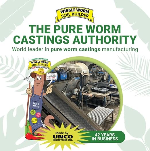 100% Pure Organic Worm Castings Fertilizer, 15-Pounds (4 Pack) - Improves Soil Fertility and Aeration for Houseplants, Vegetables, Gardens, and More – OMRI-Listed and Mineral-Dense