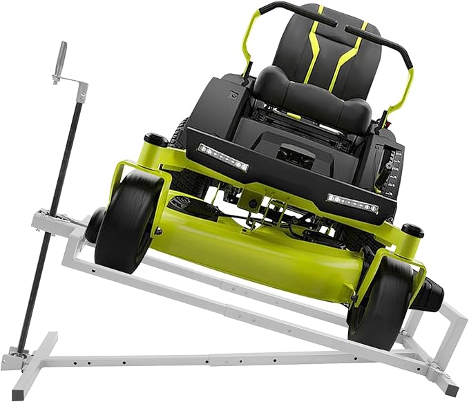 880 lbs Capacity Lawn Mower Lift Tool, Adjustable Steel Lawn Tractor Lift Jack, for Mowers, Garden Tractors, Riding Tractors Repair, Maintenance Lifter (Gray)