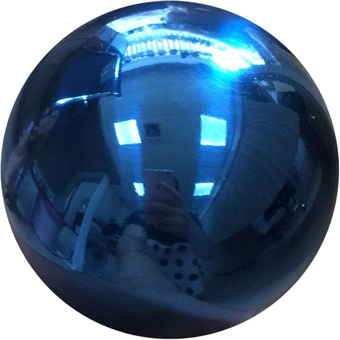 8 inch Diameter Blue Gazing Ball,Blue Stainless Steel Polished Reflective Smooth Garden Sphere Globe Mirror,Colorful and Shiny Addition to Any Garden or Home