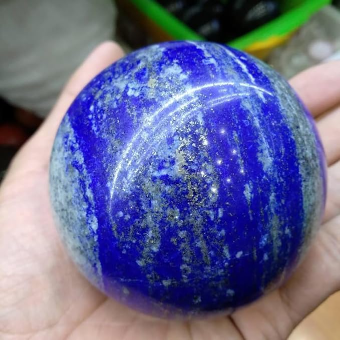 4-5cm/1.57-1.96inch Natural Crystal Ball Lapis Lazuli Polished Divination Ball Decorative Sphere Reiki Healing Crystals Ball Healing Stone Crafts (40-50mm, Lapis Lazuli)