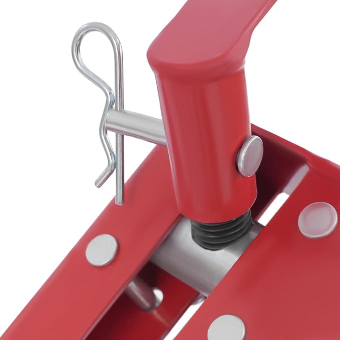 880 lbs Capacity Lawn Mower Lift Tool, Adjustable Steel Lawn Tractor Lift Jack, for Mowers, Garden Tractors, Riding Tractors Repair, Maintenance Lifter (Red)
