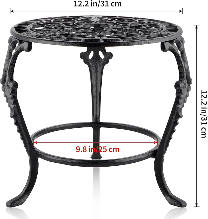 MOLIGOU Potted Plant Holder, Cast Iron Flower Pot Stand, Heavy Duty Plant Stand