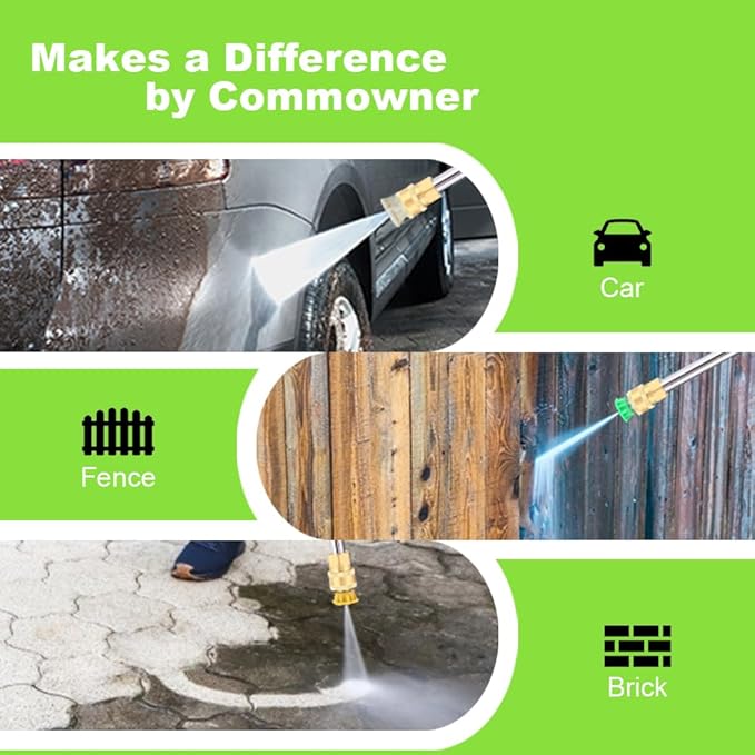 Pressure Cleaner 5000 PSI Power Cleaner with 33FT Hose, 4 Nozzle and 500ML Foam Cannon, Cleaner Machine for Home, Car Washing, Fence Cleaning, Patio, Green Reel