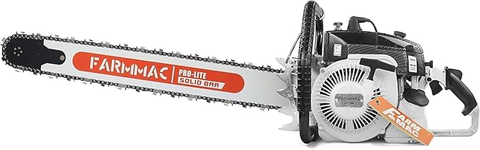 FARMMAC F070W Gas Chainsaw with 36 Inch Alloy Solid Bar, 105cc 2-Cycle Gasoline Power Chain Saws, 4.8KW 6.5HP Power Chain Saw for Milling Work, All Parts Compatible with MS070 090