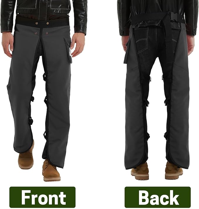 Chainsaw Chaps Apron Wrap 8-layer for Men/Women Loggers Forest Workers Protective Chain Saw Pants Adjustable