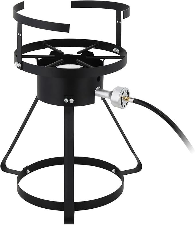 30 Qt.Turkey Deep Fryer Pot Set,Seafood Boil Pot with 55,000BTU Propane Burner,2-Pcs Cooker Sets, Turkey Fryer w/Basket for Outdoor, Aluminum Tripod Stove Rack,Steamer for Cooking Crawfish and Crab