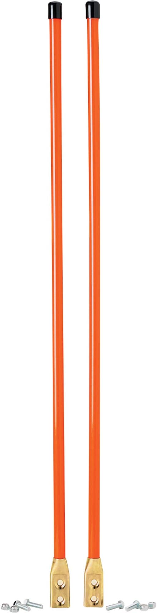 Buyers Products 1308105 Fluorescent Nylon Orange Guide Kit, 3/4" X 28, Bolt-On, Aftermarket Snow Plow Blade Marking Guide Kit, Bumper Guides for Pickup Trucks, Bumper Sights and Road Safety