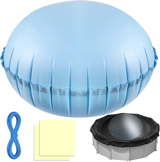 6ft Pool Pillows for Above Ground Pools, Heavy Duty Swimming Pool Air Pillow 0.3mm Thickened Pool Closing Winter Kit Pool Cover Float Balloon with String Repair Tape for Winterizing Ice Equalizer