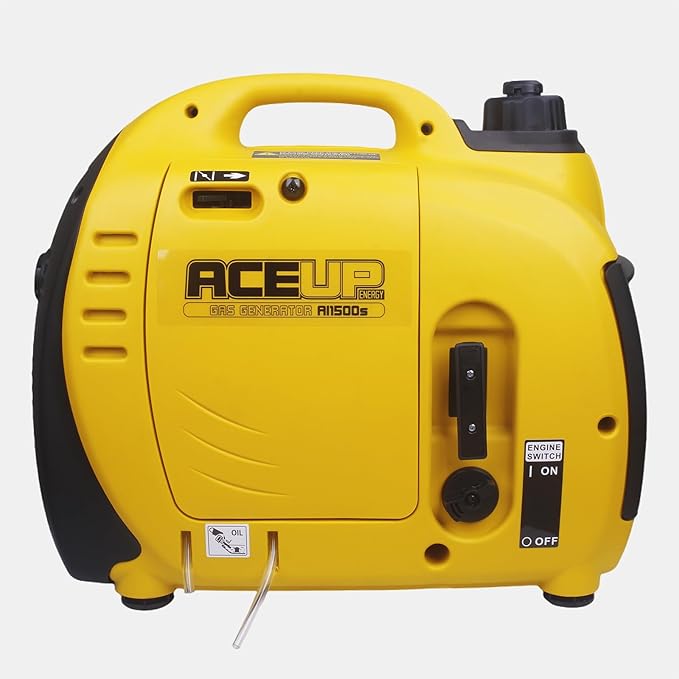 Aceup Energy 1500 Watt Portable Inverter Generator, Gas Powered Generator Ultra- Quiet for Home, EPA Compliant