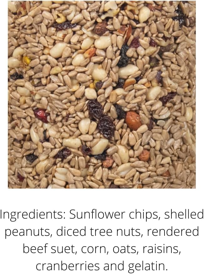 JCs Wildlife No Mess, No Waste Fruit Blend Premium Bird Seed Small Cylinder with Hole, 2 lb (6 Cylinder)