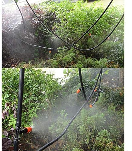 Drip Irrigation kit Plant Watering System Gravity Fed Irrigation Water Drip Setfor Garden Greenhouse Yard Lawn Home or Vacation Use 10M 8/11" Tube 20 Nozzles