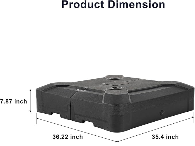 PURPLE LEAF 9' x 12' Cantilever Patio Umbrella Outdoor Umbrella with 280lbs Base Large Rectangular Windproof Offset Umbrella for Pool Deck Garden, Graphite Grey