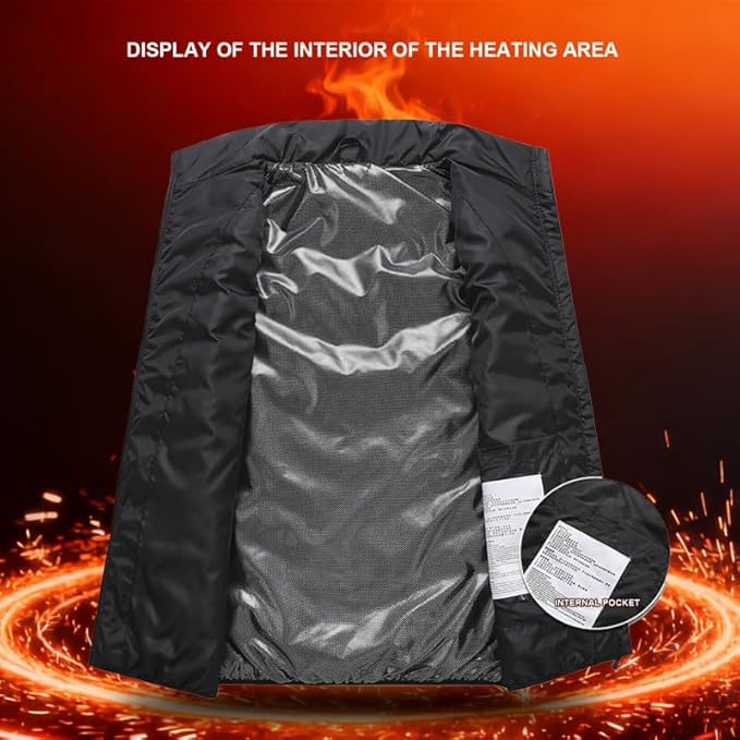 Heated Vest for Men Women with 9 Heating Zones and Rechargeable Battery Pack, Heated Jackets for Winter