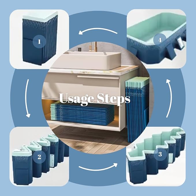 Foldable Swimming Pool, Non-Inflatable Kids' and Adults' Outdoor Large Swimming Pool, Anti-Slip PVC Family Pool, Summer Water Party for Outdoor, Garden, Backyard (Tiny)