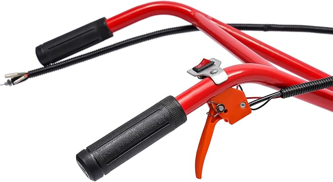 49CC 2-Stroke Walk Behind String Mower, 2-in-1 Hand Push Grass Cutter, 1500W Air-Cooled Floor Mount 0.33gal Fuel Tank Capacity W/Weeding Baffle, Weeding & Loosening Blade for Mowing Gardens