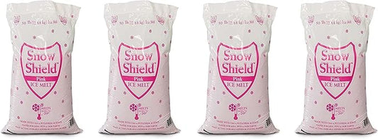 Pink Snow Shield Ice Melt (50 LBS) - A Pet Safe Ice Melt That is Effective Below Zero Degrees and is Safe for Our Children, Our Pets and Our Earth (4 Pack)