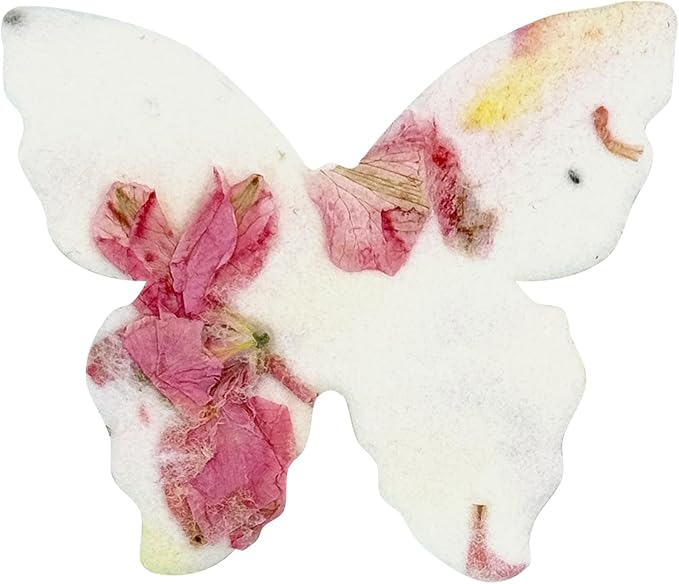 50 pcs Small Pink and Yellow Butterflies – Plantable Seed Paper for Weddings, Gifts, and Life Events (#37s)