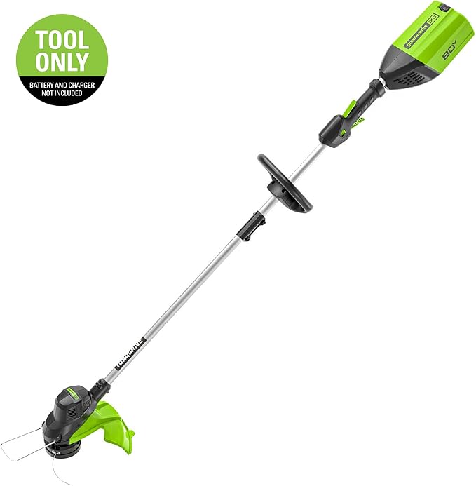 Greenworks 80V 13-inch String Trimmer, Battery and Charger Not Included