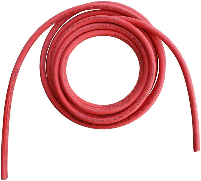 WindyNation 2/0 Gauge AWG (8 Feet Black + 8 Feet Red) Power Inverter Battery Cable Wire Kit for DC to AC Inverters RV, Car, Solar, Marine, Off-Grid