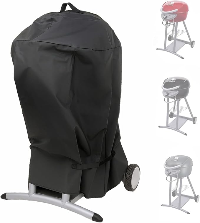 Cover for CHARBROIL Patio Bistro Without Side Shelves, 600D Waterpoorf Windproof All Weather Resistant Covers for Gas/Electric Patio Bistro with Handle & Straps, Replacement for CHARBROIL Grill Cover