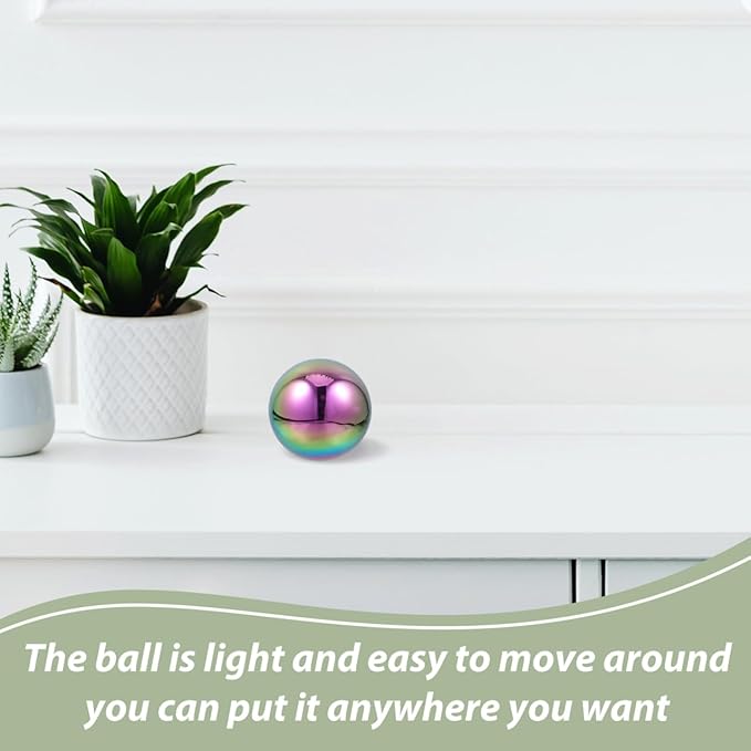 Stainless Steel Ball Stainless Steel Gazing Ball Globe Mirror Multi Color Mirror Reflective Garden Sphere for Outdoor Decor 15Cm